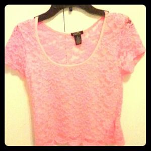 Pink flower pattern shirt